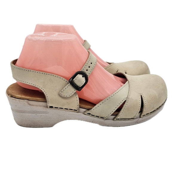 Dansko Shoes - Dansko Women's Cream Closed Toe Leather Buckle Mary Jane Size EU 41